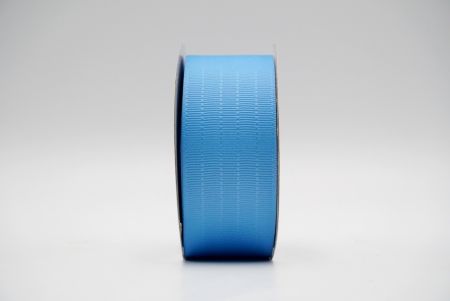Светло-голубая лента с узором в виде решетки из гросгрейна_K1747-319